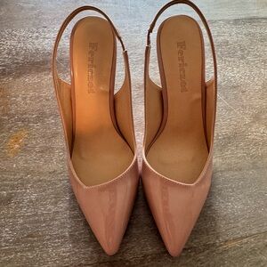Pink Slingback Heels | Pointed Toe Stiletto | Classic Minimal Pumps | Size 7.5